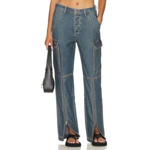 One Teaspoon Women’s Mid-Rise Modern Cargo Motion Zippered Pants Sz‎ 25